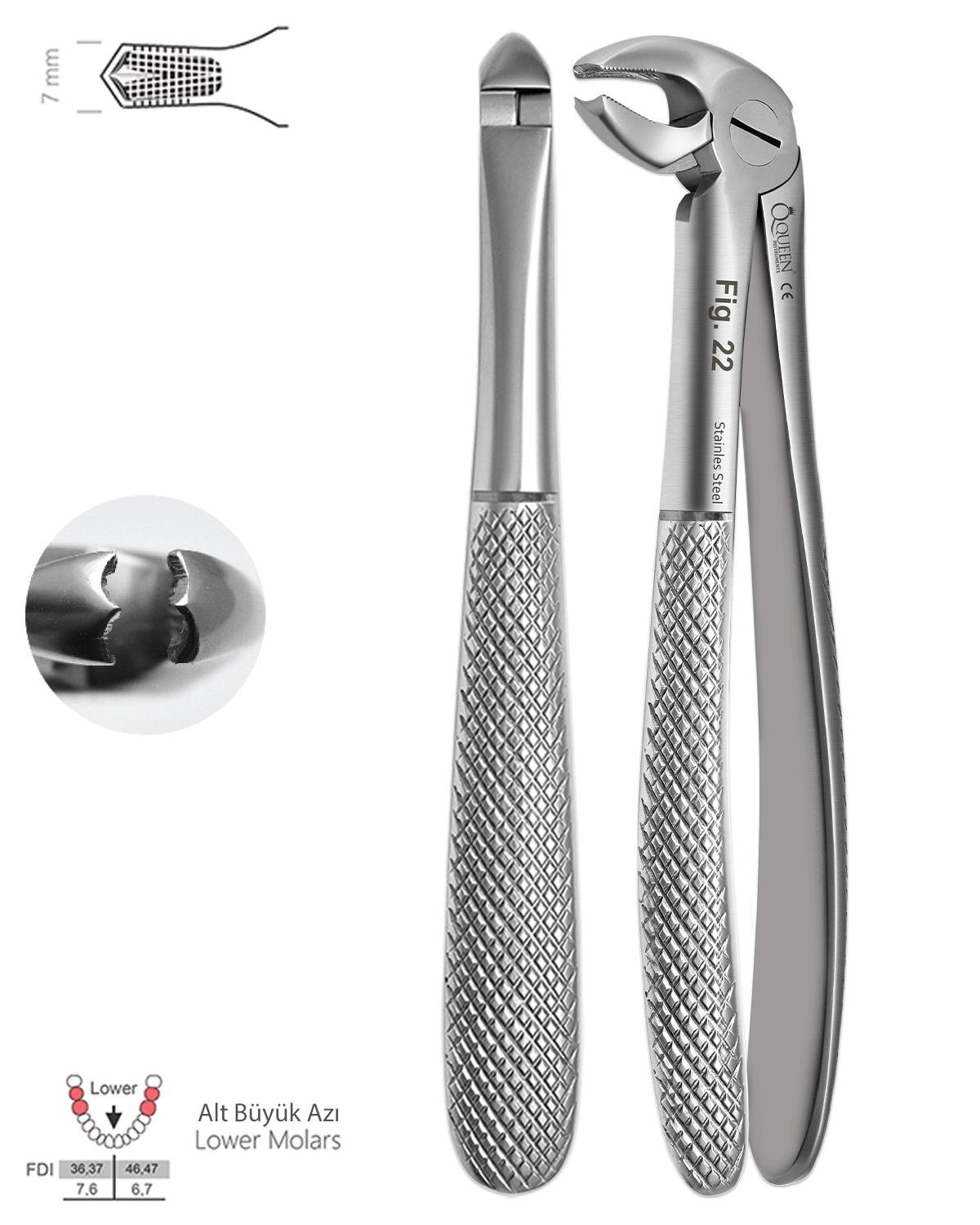 Alt Molar Davyesi Fig. 22 6mm 14cm