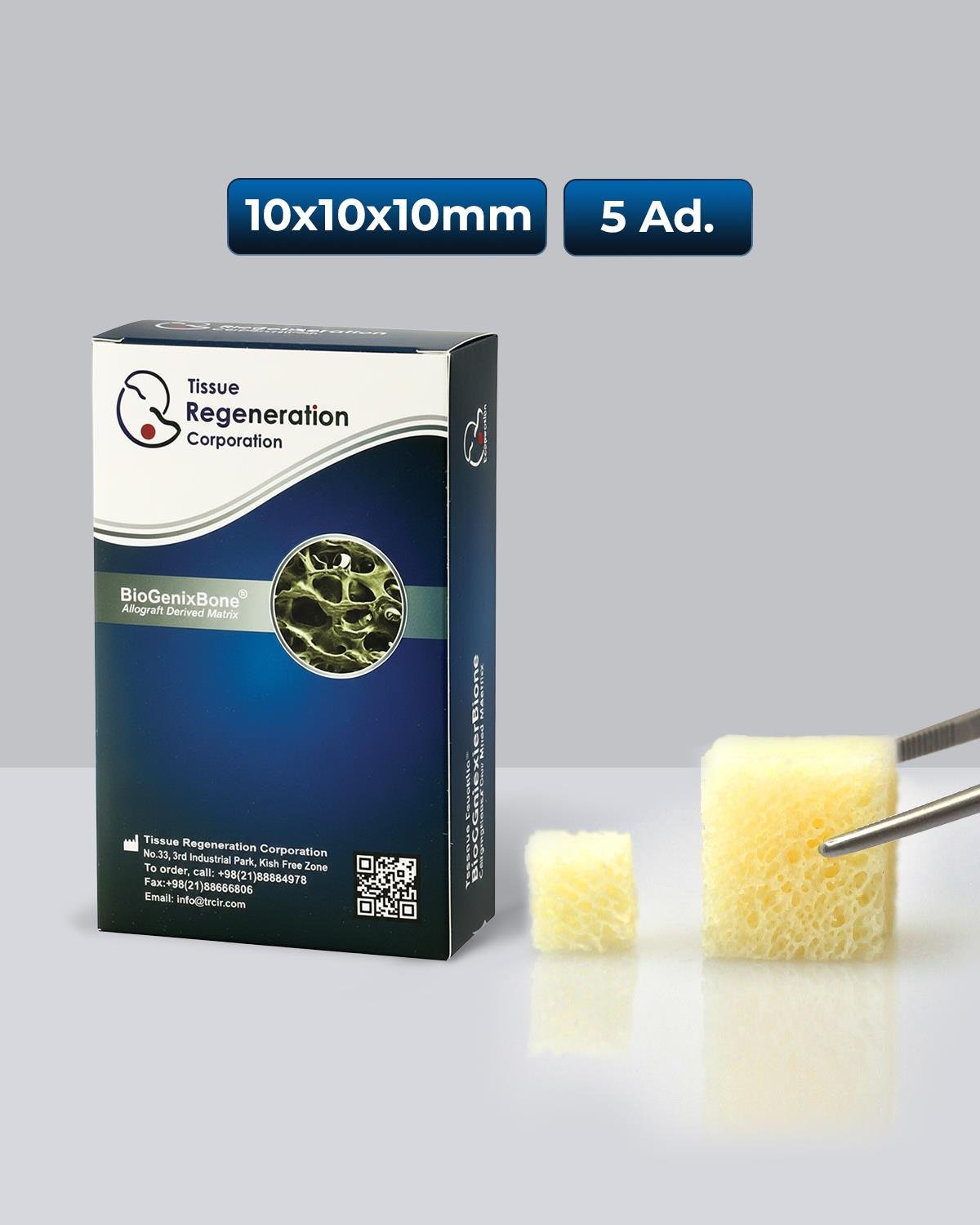 Blok Küp Greft, CANCELLOUS CUBE 1, 5pcs