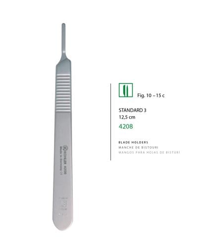 Doğrusal Bistüri Sapı No.3 12cm