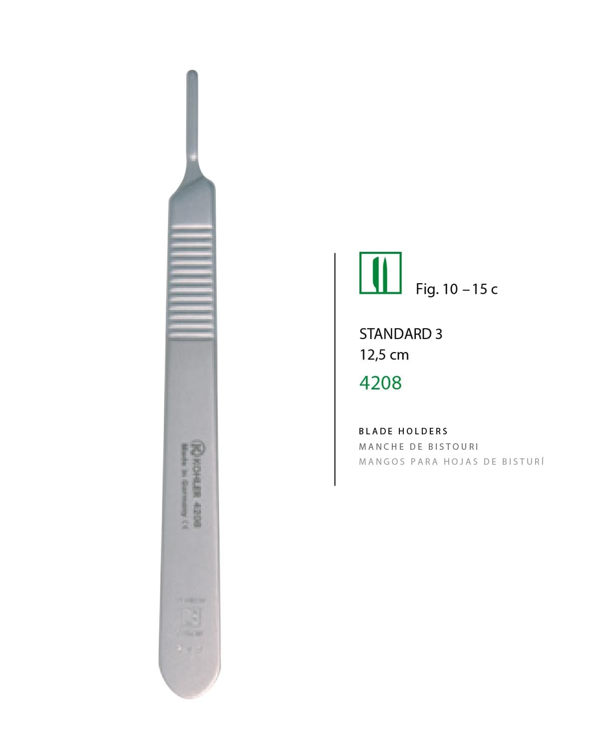 Doğrusal Bistüri Sapı No.3 12cm