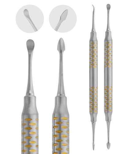 Doğrusal Oval/Ok Uç Periost Elevatörü BUSER 4mm/3mm 17cm