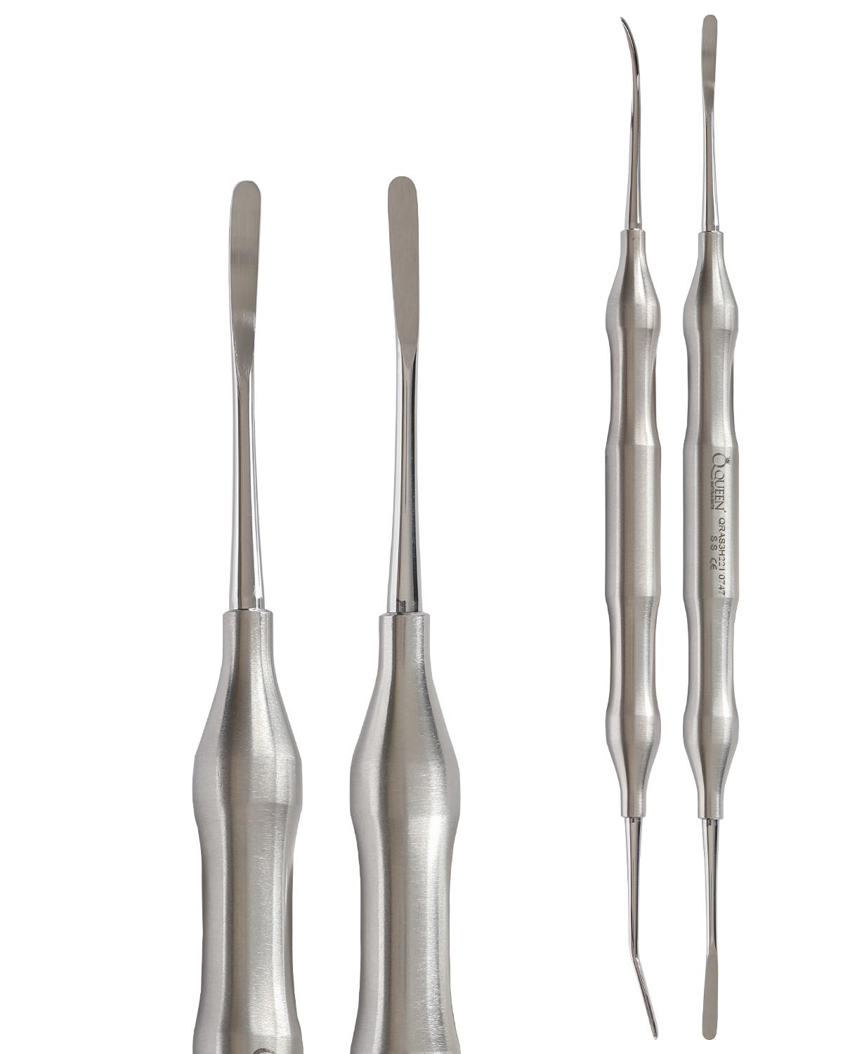 Doğrusal Oval/Oval Periost Elevatörü 2,8mm/2,8mm 18,5cm