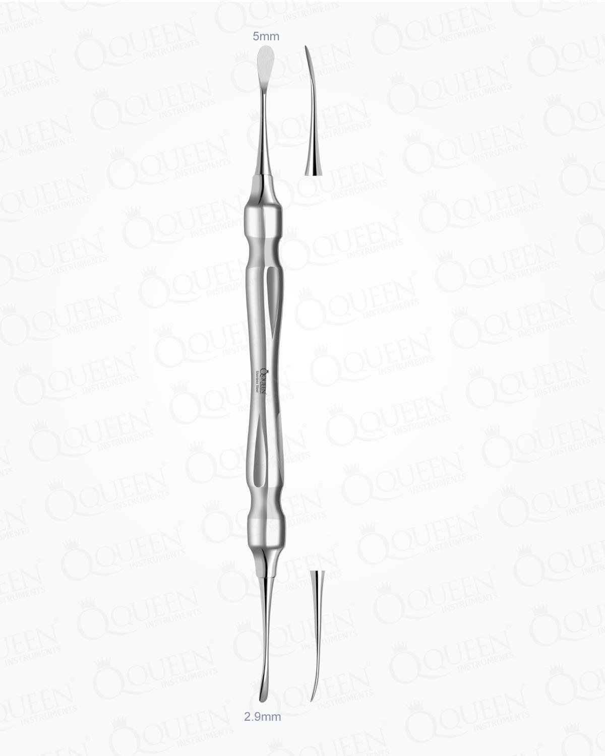 Doğrusal Oval/Oval Periost Elevatörü Molt 5mm/2.9mm 18cm