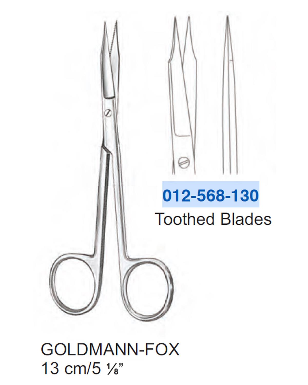 Düz Cerrahi Makas Goldmann-Fox 13cm