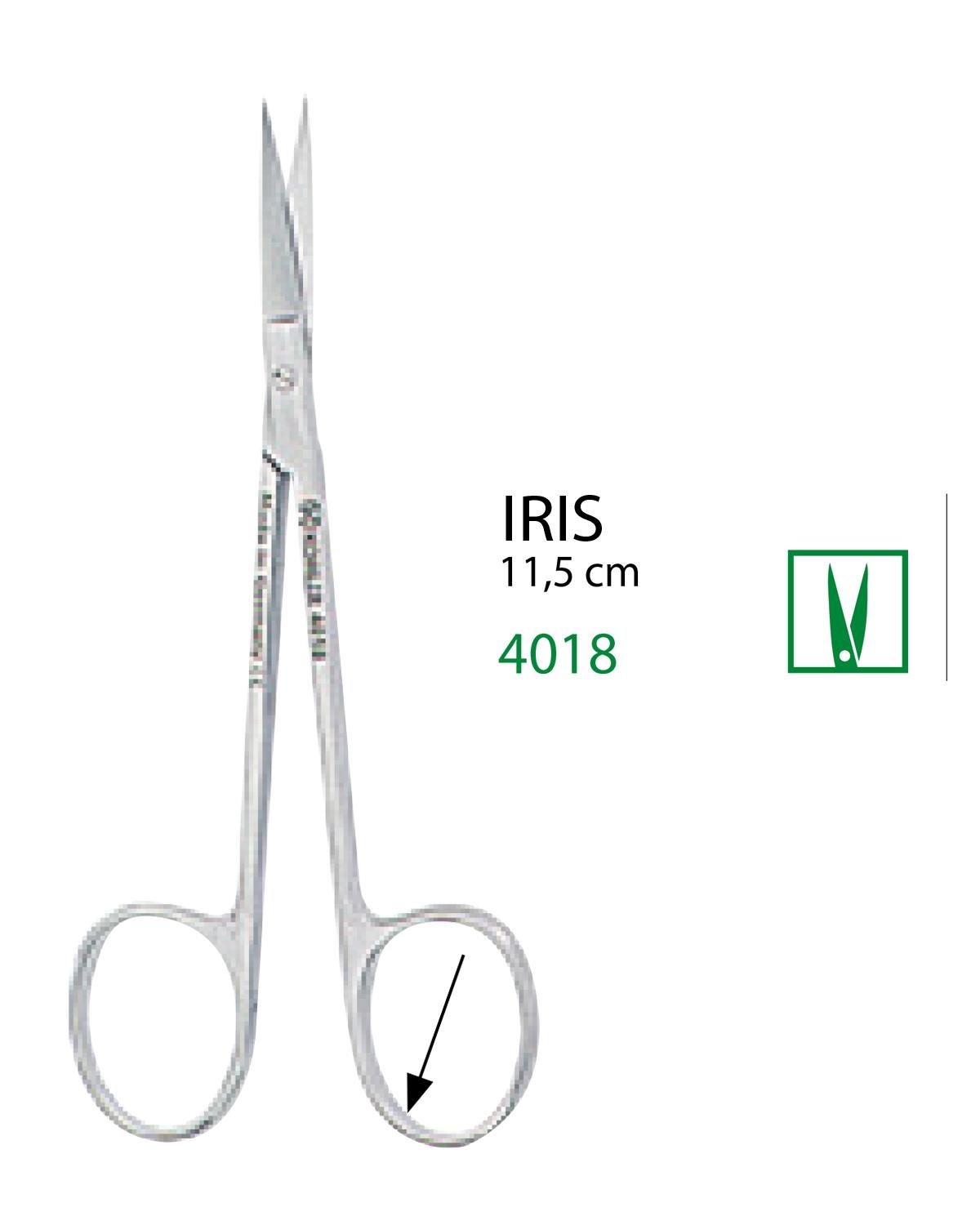 Düz Cerrahi Makas Iris 11,5cm