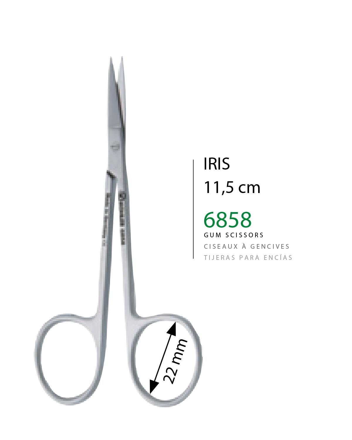 Düz Cerrahi Makas Iris 11,5cm