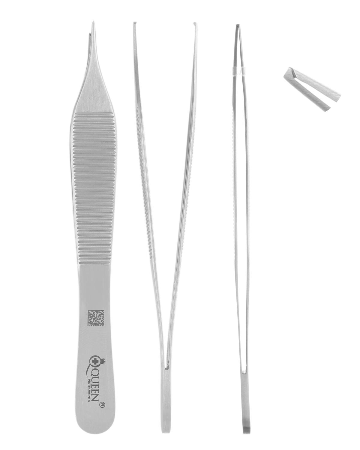 Düz Dişli Penset Micro-Adson 12cm
