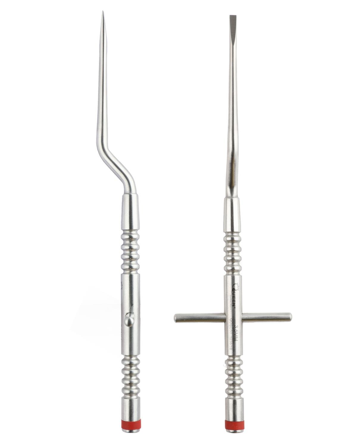 Düz L açılı Kron Ayırma Elevatörü 3,5mm 18cm