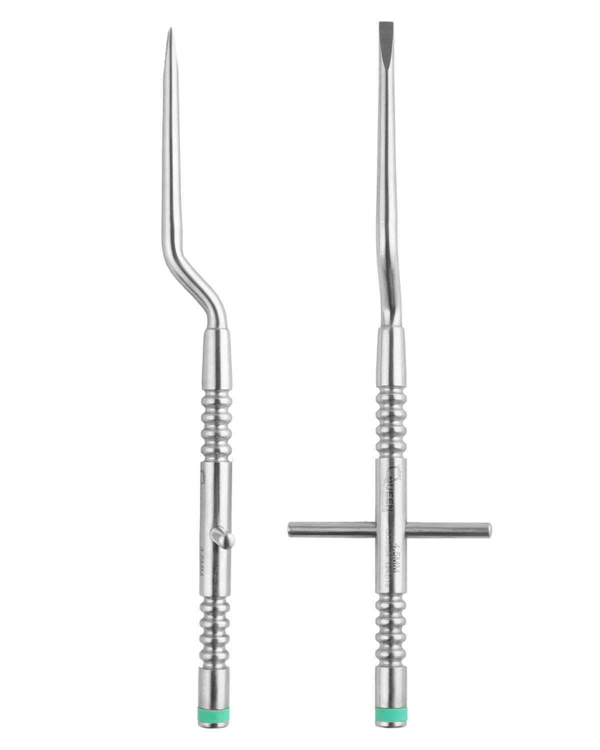 Düz L açılı Kron Ayırma Elevatörü 4,5mm 18cm
