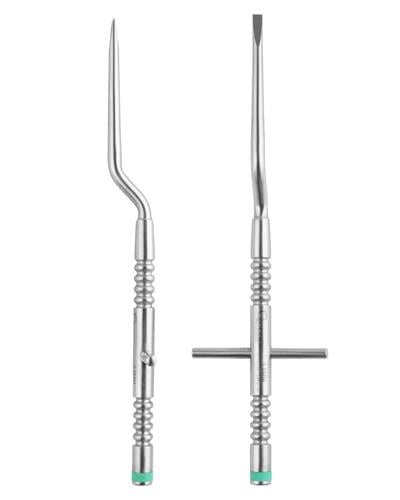 Düz L açılı Kron Ayırma Elevatörü 4,5mm 18cm