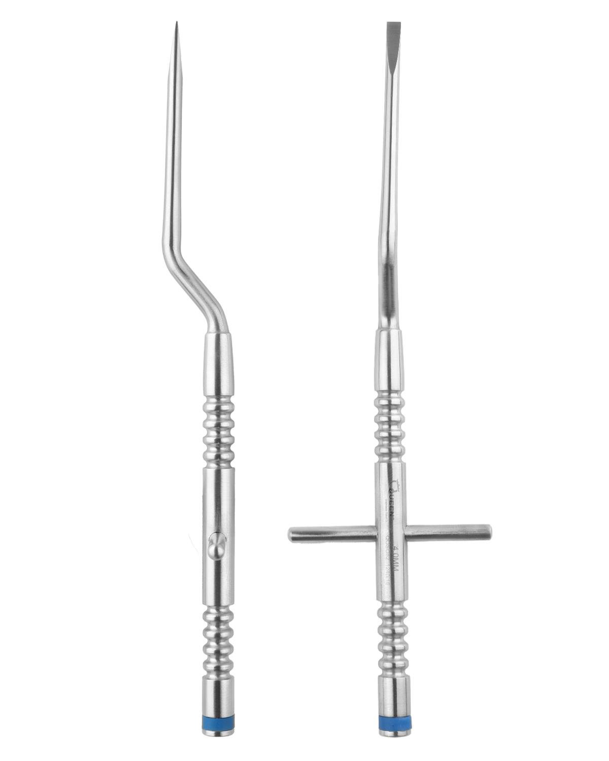 Düz L açılı Kron Ayırma Elevatörü 4mm 18cm