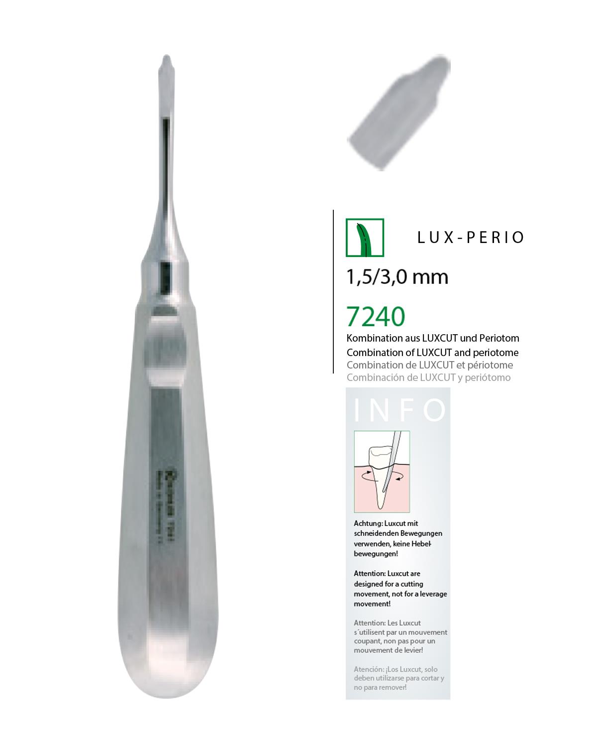 Düz Lüxatör Elevatör LUX-PERIO 3,0/1,5 mm