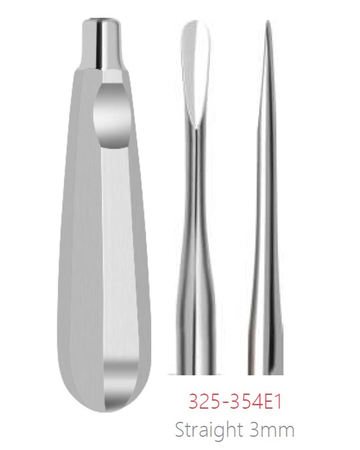 Düz Lüxatör Elevatör Lüxatör 3mm 16cm