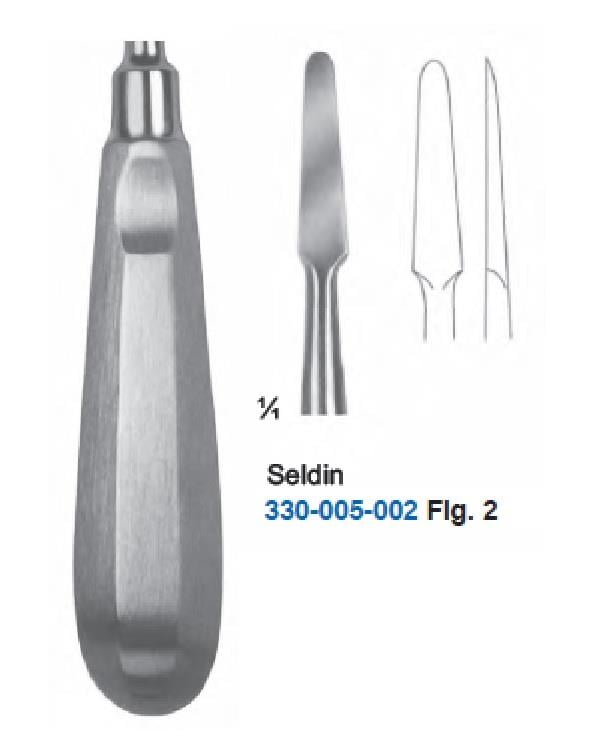 Düz Lüxatör Elevatör Seldin Fig2 16cm