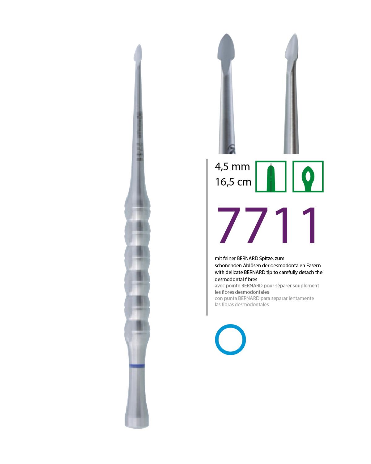 Düz Ok Uçlu Elevatör Bernard 4.5mm