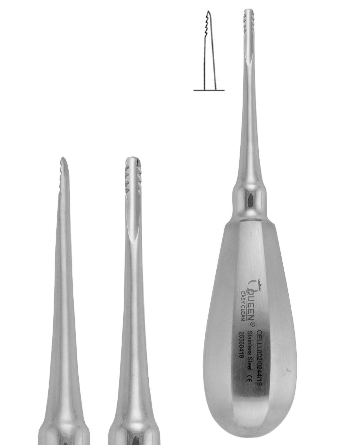 Düz Tırtıklı Elevatör Lindo-Levian 3mm 13cm