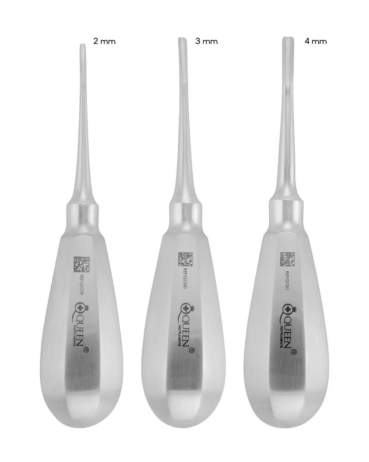 Eğri Bien Elevatör Seti Bien 2/3/4mm 13cm 3 Parça/Pkt