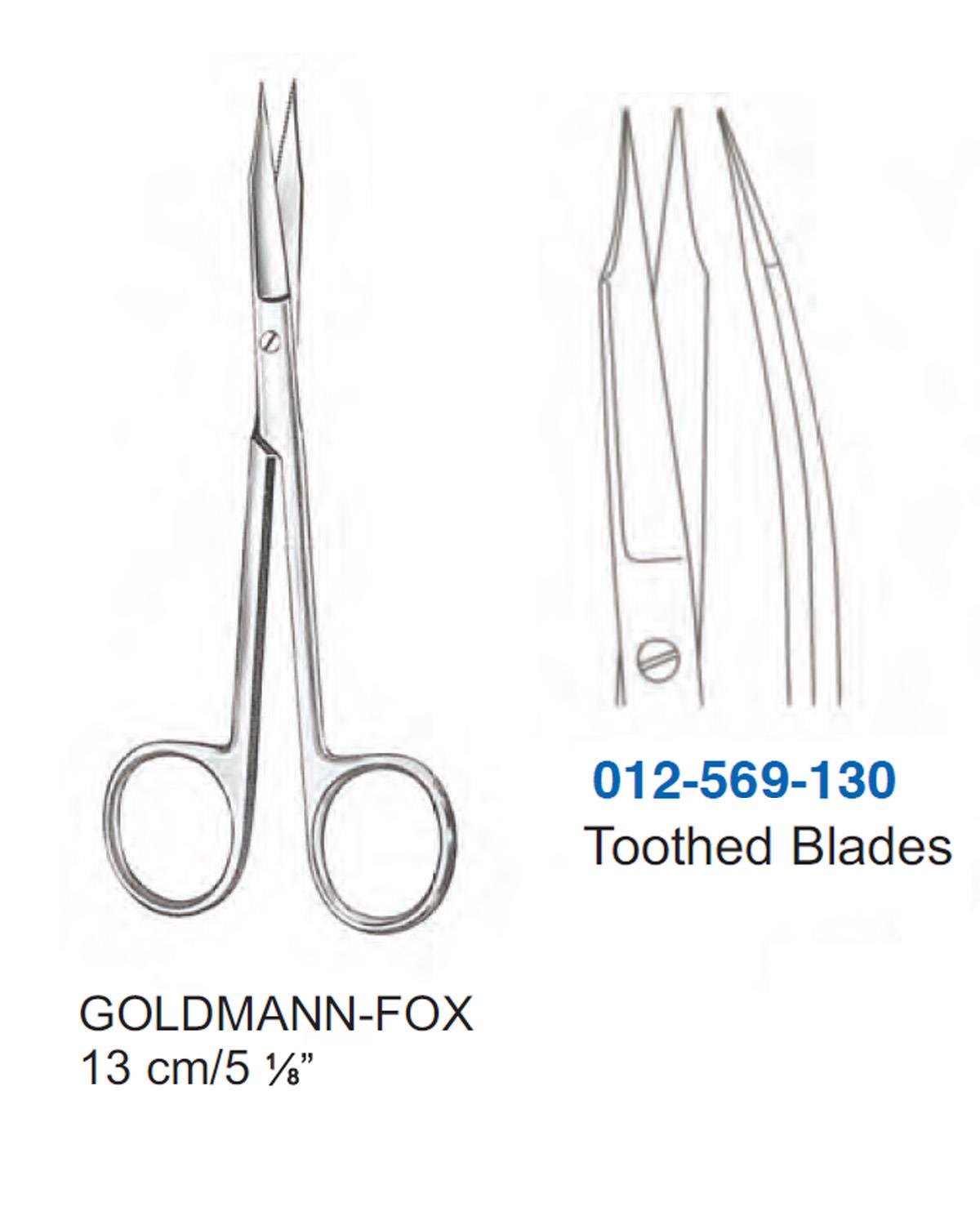 Eğri Cerrahi Makas Goldmann-Fox 13cm
