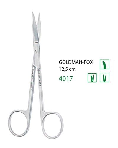 Eğri Cerrahi Makas Goldmann-Fox