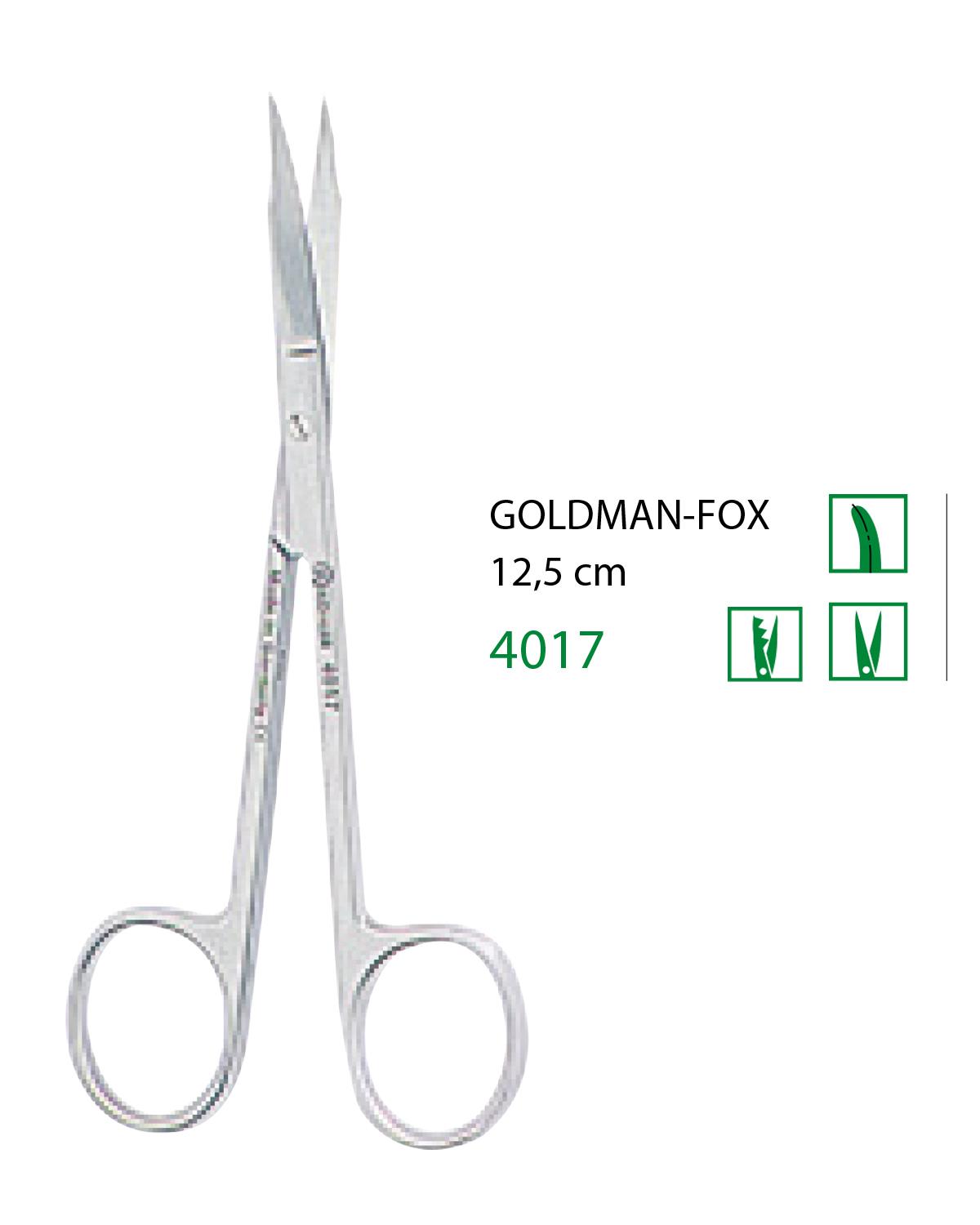 Eğri Cerrahi Makas Goldmann-Fox