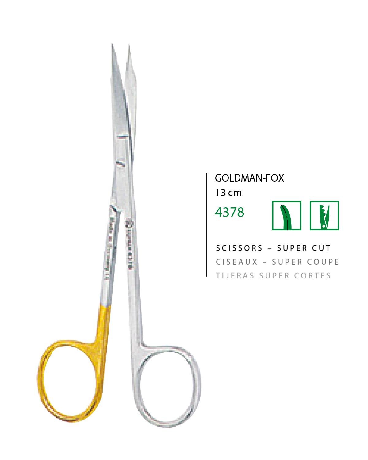 Eğri Cerrahi Makas Goldmann-Fox