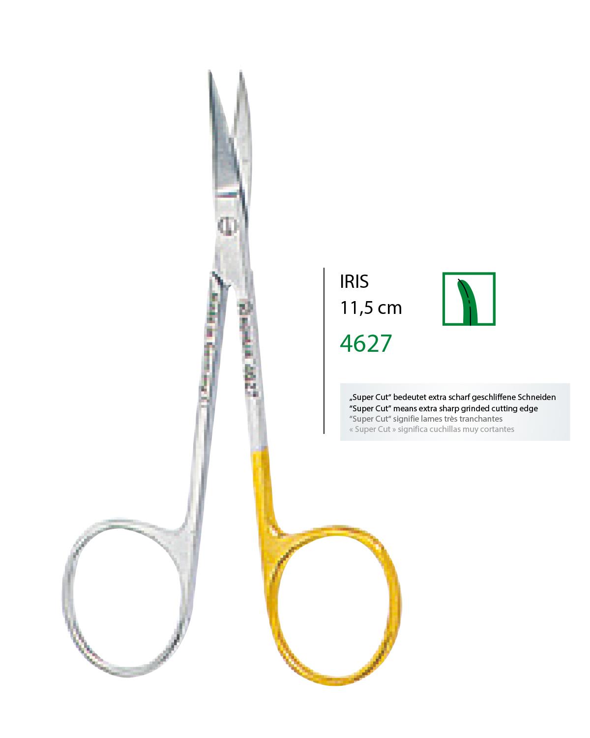 Eğri Cerrahi Makas Iris 11,5cm