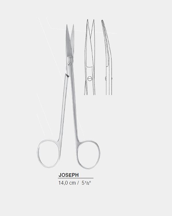 Eğri Cerrahi Makas Joseph 14cm