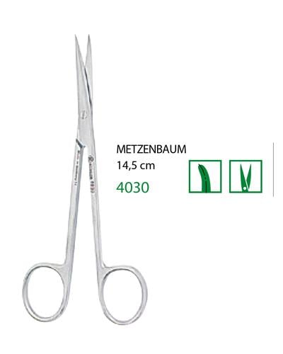 Eğri Cerrahi Makas Metzenbaum 14,5cm
