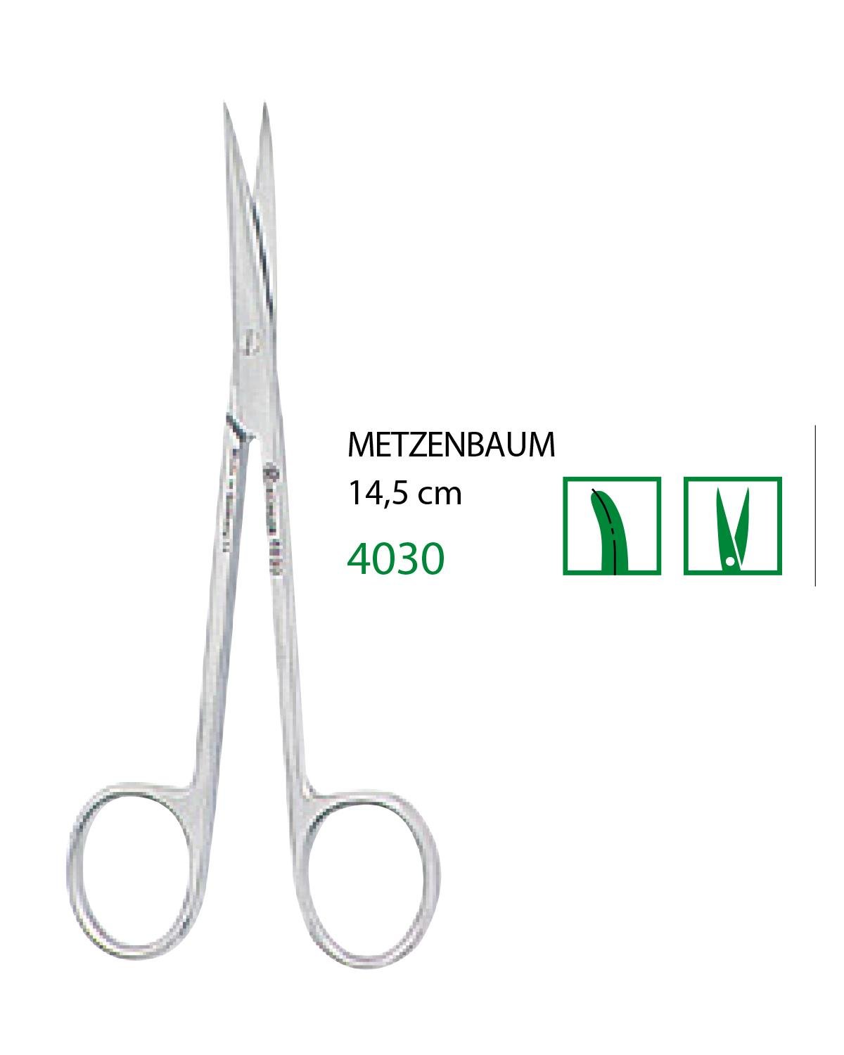 Eğri Cerrahi Makas Metzenbaum 14,5cm
