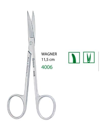 Eğri Cerrahi Makas Wagner 11,5cm