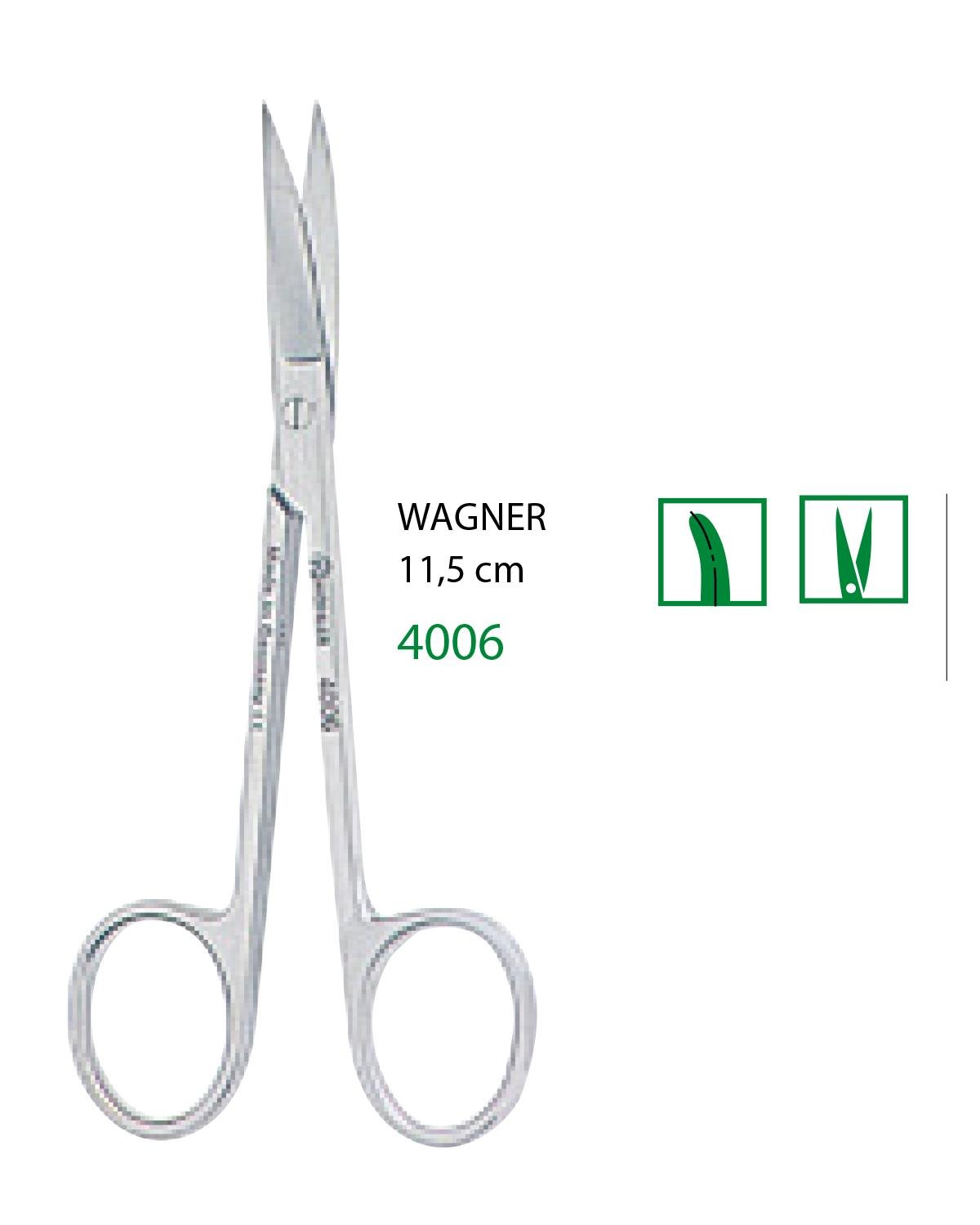 Eğri Cerrahi Makas Wagner 11,5cm