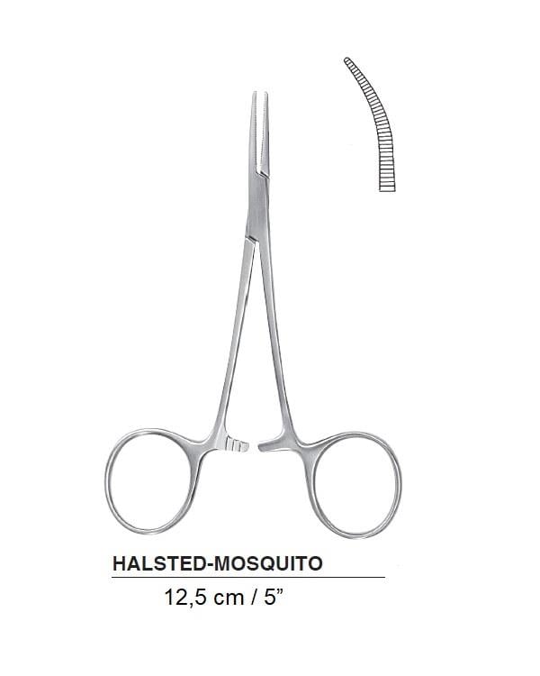 Eğri Hemostat (Klemp) Micro-Mosquito 12cm