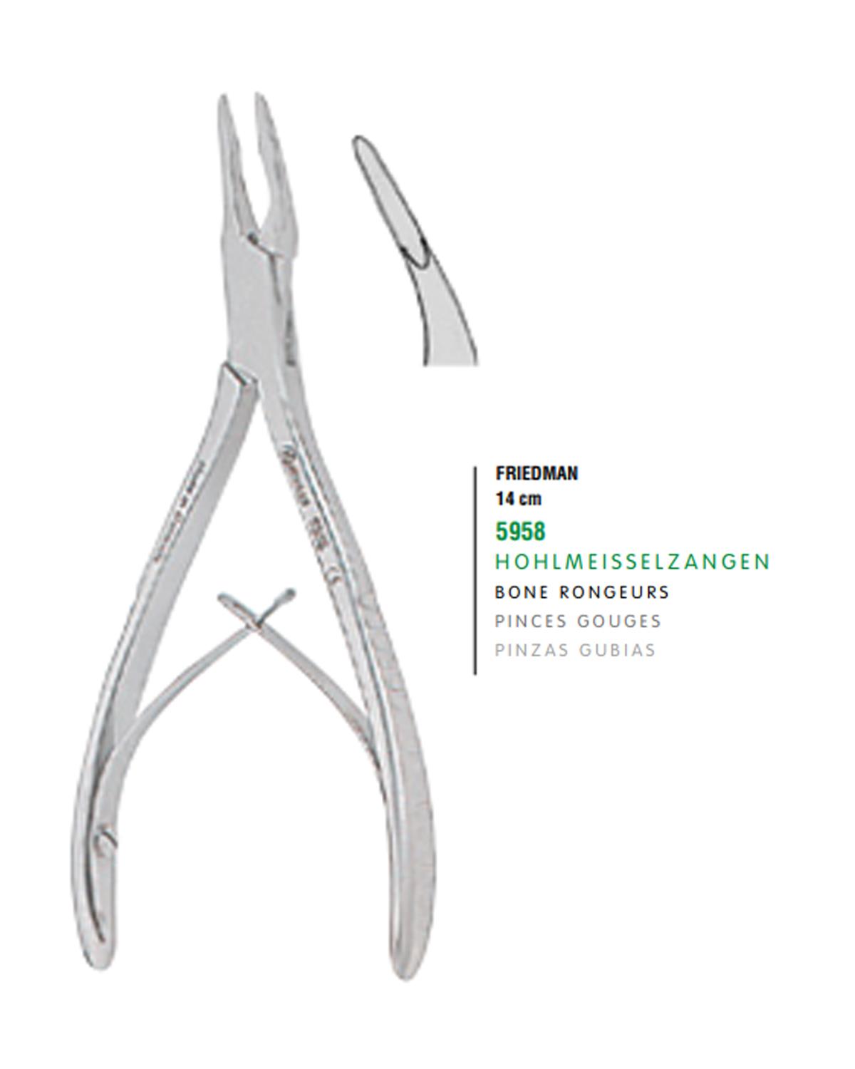 Eğri Kemik Pensi FRIEDMAN 14cm