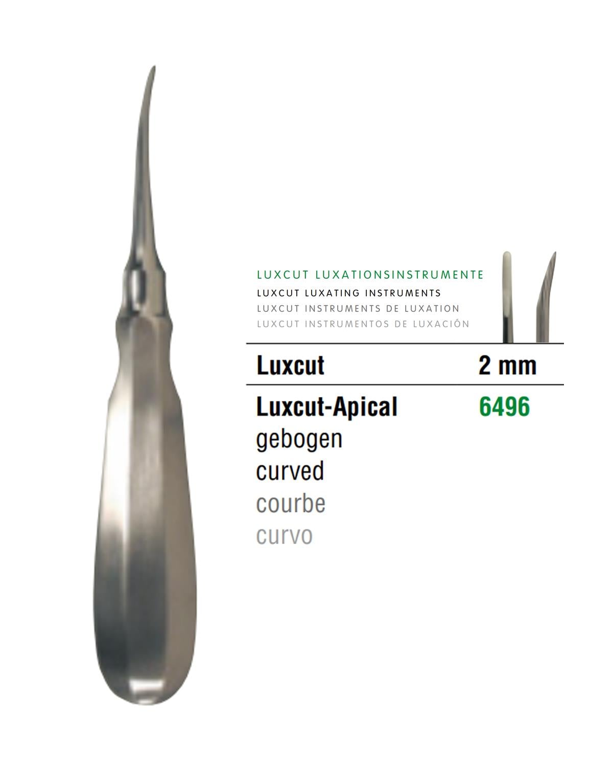 Eğri Lüxatör Elevatör LUXCUT 2mm