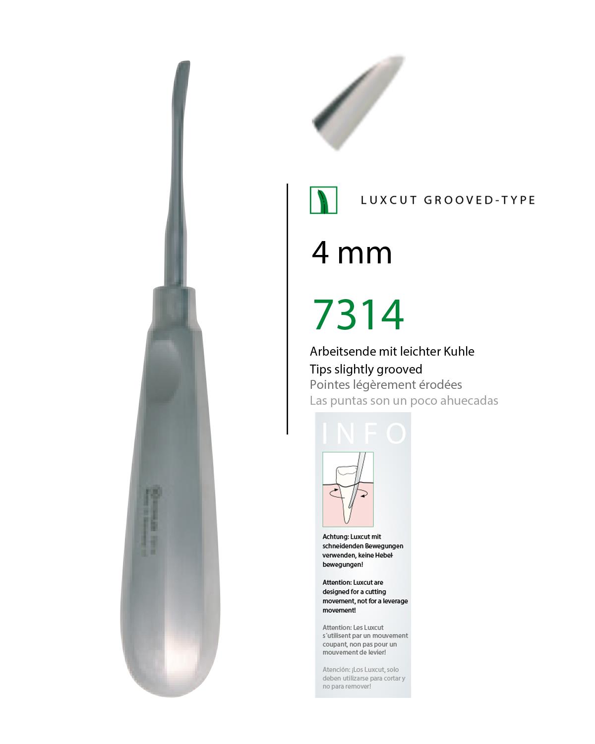 Eğri Lüxatör Elevatör LUXCUT 4mm