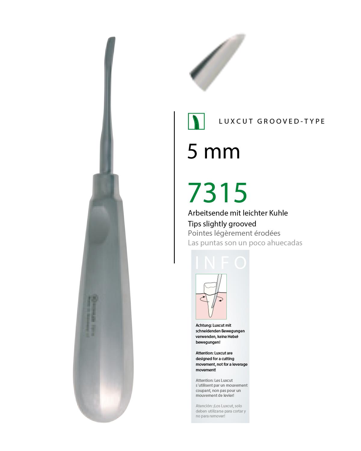 Eğri Lüxatör Elevatör LUXCUT 5mm