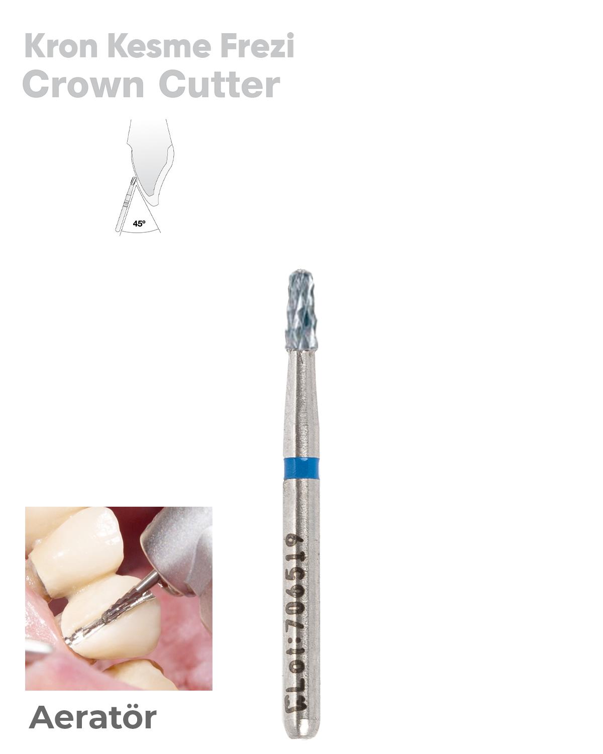 FBCB5TR Aeratör Tungsten Karbit Yuvarlak Bitim Konik, Kron Kesici Frez