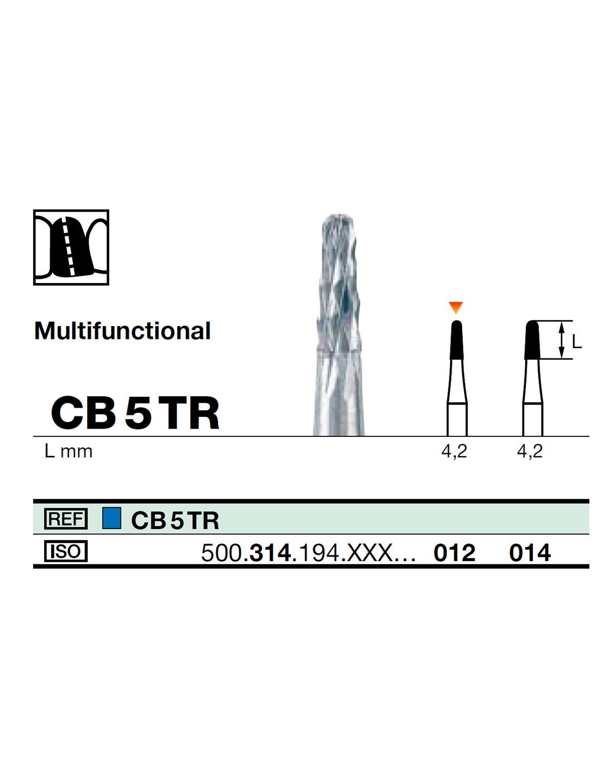 FBCB5TRL Aeratör Tungsten Karbit Yuvarlak Bitim Konik, Kron Kesici Frez