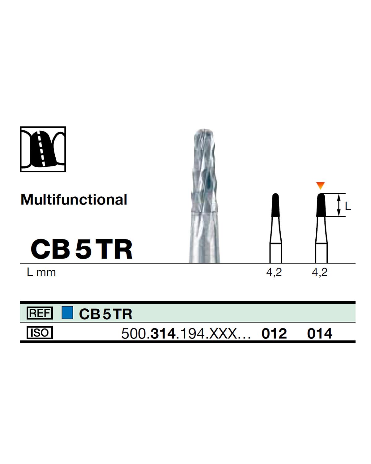 FBCB5TRL Aeratör Tungsten Karbit Yuvarlak Bitim Konik, Kron Kesici Frez