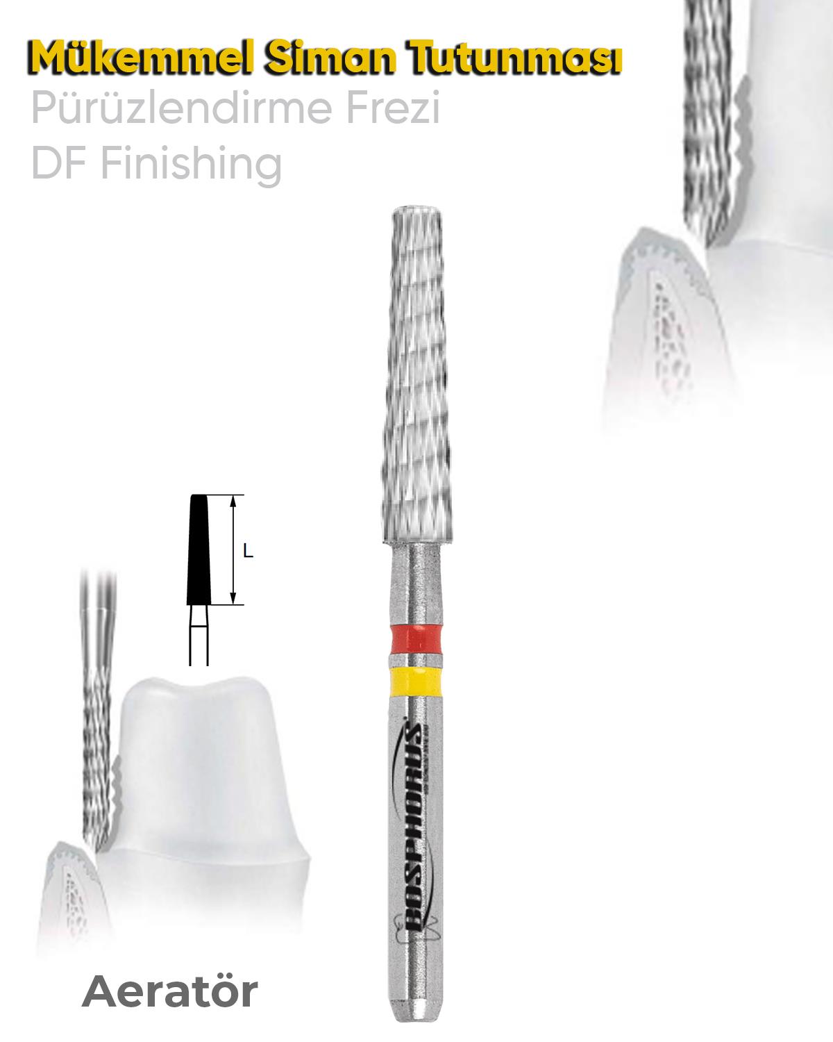 FBCF217DF Aeratör Tungsten Karbit Düz Bitim Konik, Bitirme Frez