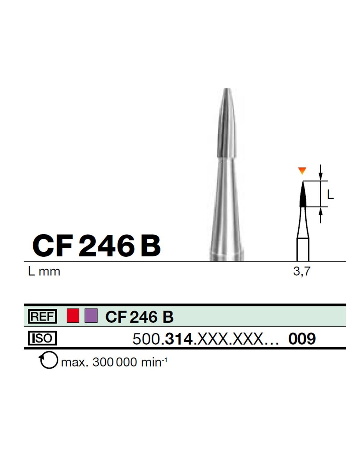 FBCF246B Aeratör Tungsten Karbit Alev Uçlu, Bitirme Frez
