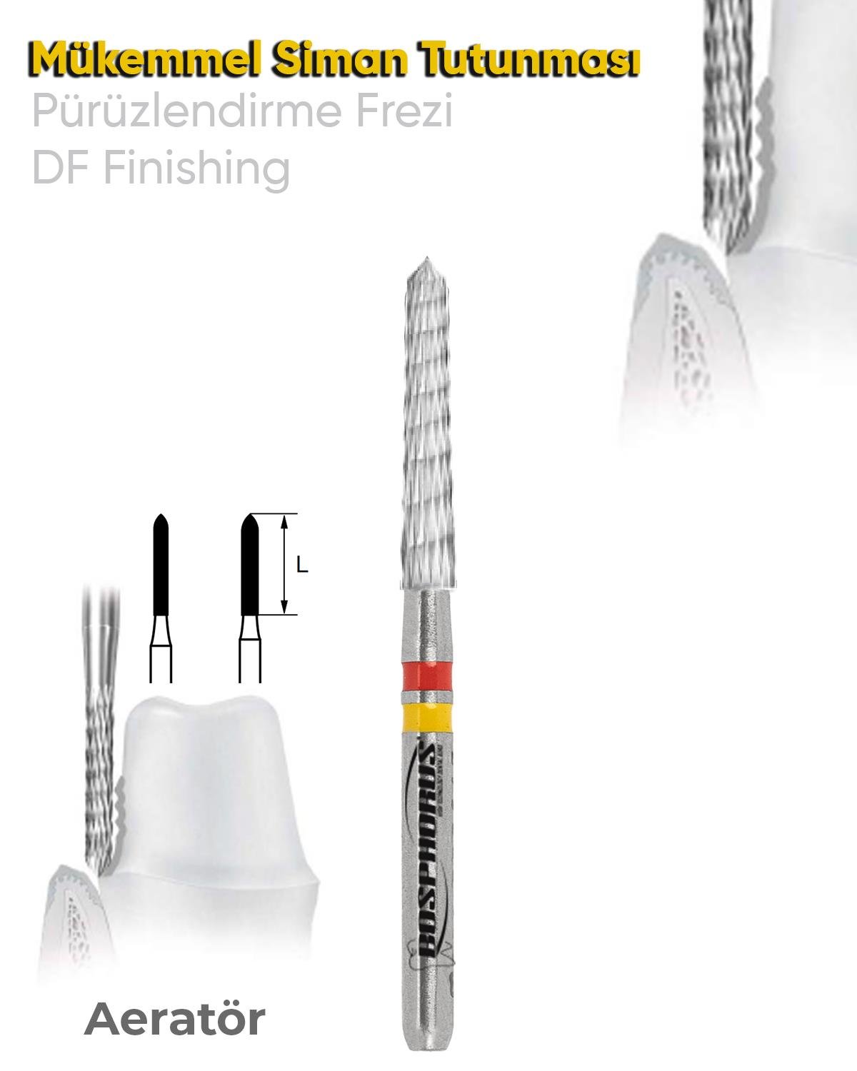 FBCF283DF Aeratör Tungsten Karbit Bitirme Frez