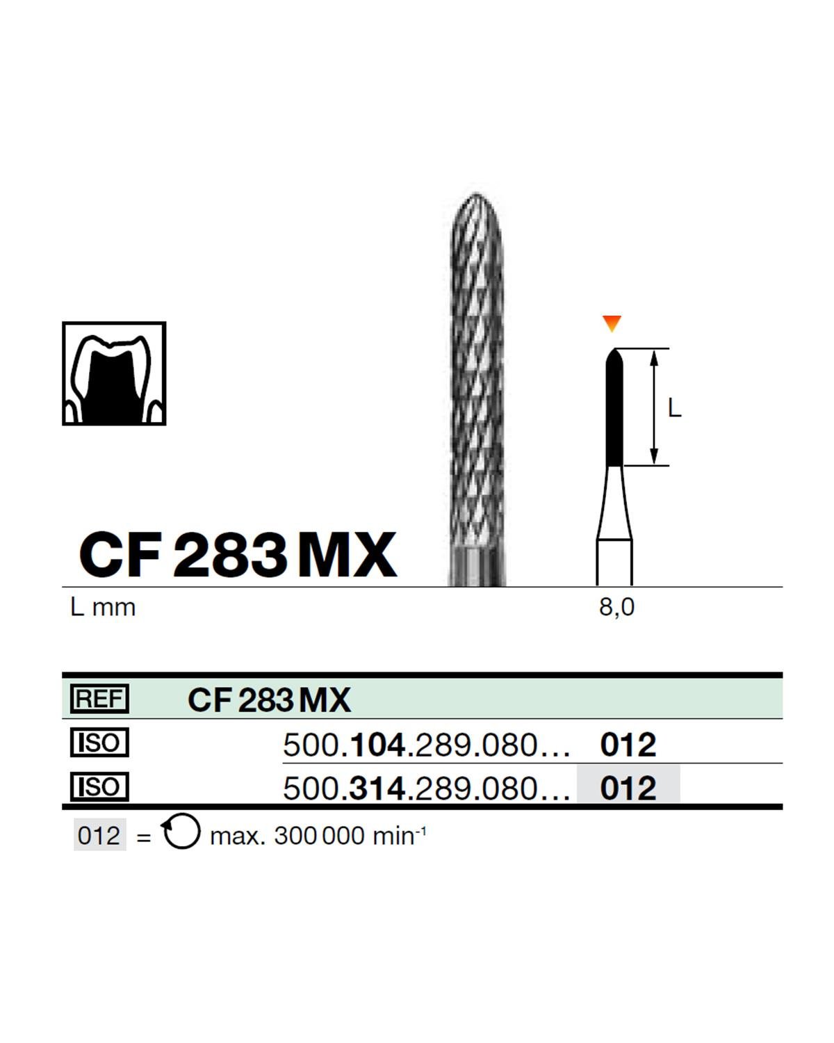FBCF283MX Aeratör Tungsten Karbit Konik Uçlu Silindir, Bitirme Frez