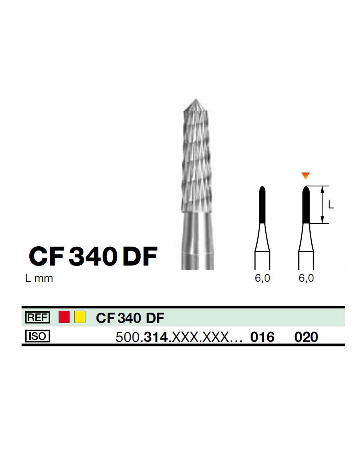 FBCF340DF Aeratör Tungsten Karbit Sivri Bitim Konik, Bitirme Frez