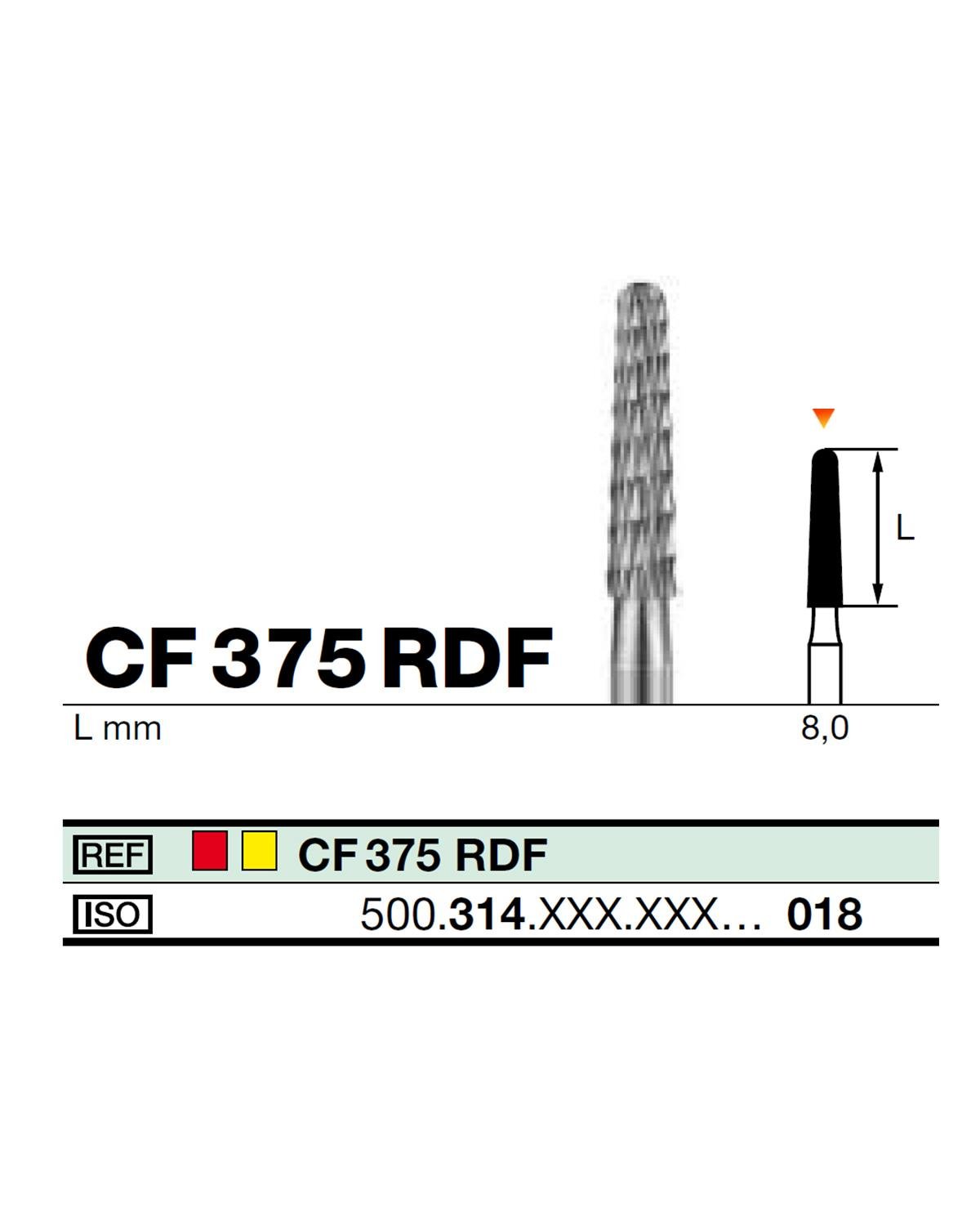 FBCF375RDF Aeratör Tungsten Karbit Yuvarlak Bitim Konik, Bitirme Frez