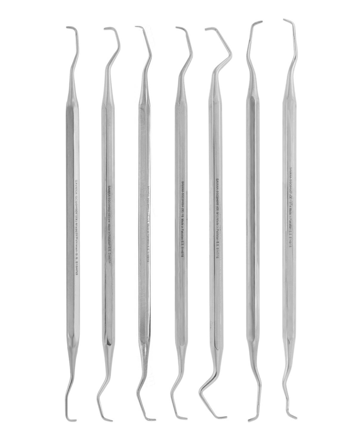 Gracey Küret Seti Gracey fig. 1/2 17cm 7 Ad./Pkt