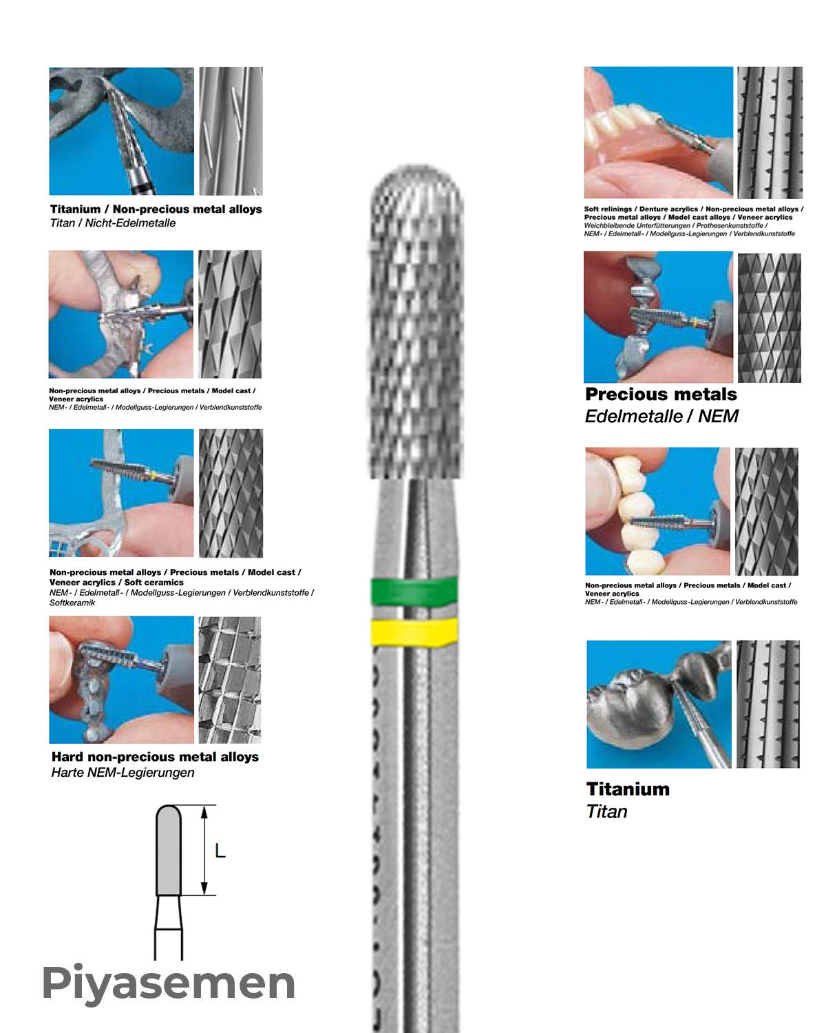 HBCC129 Piyesemen Tungsten Karbit Yuvarlak Bitim Silindir, Laboratuvar Frez