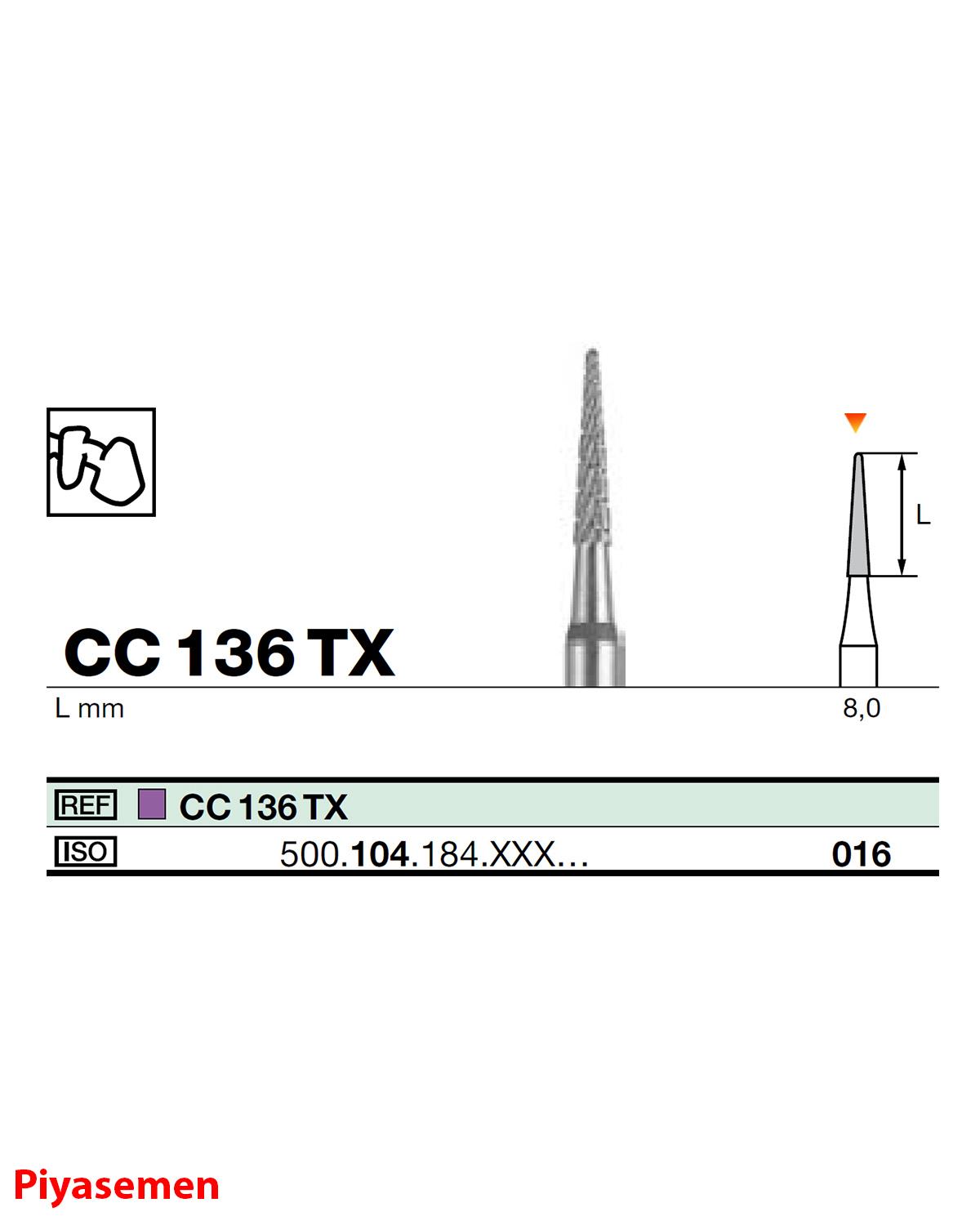 HBCC136 Piyesemen Tungsten Karbit Yuvarlak Bitim Konik, Laboratuvar Frez