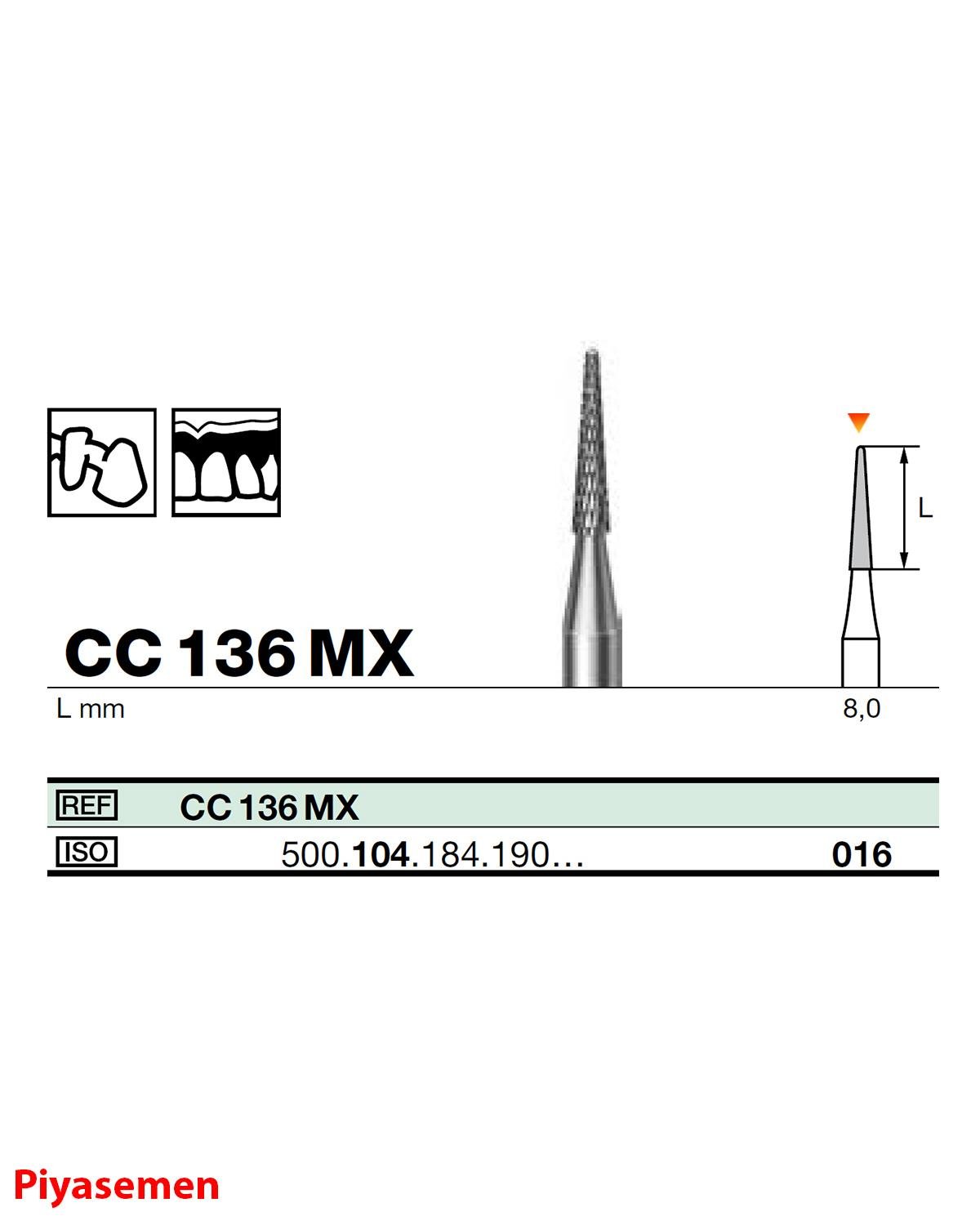 HBCC136 Piyesemen Tungsten Karbit Yuvarlak Bitim Konik, Laboratuvar Frez