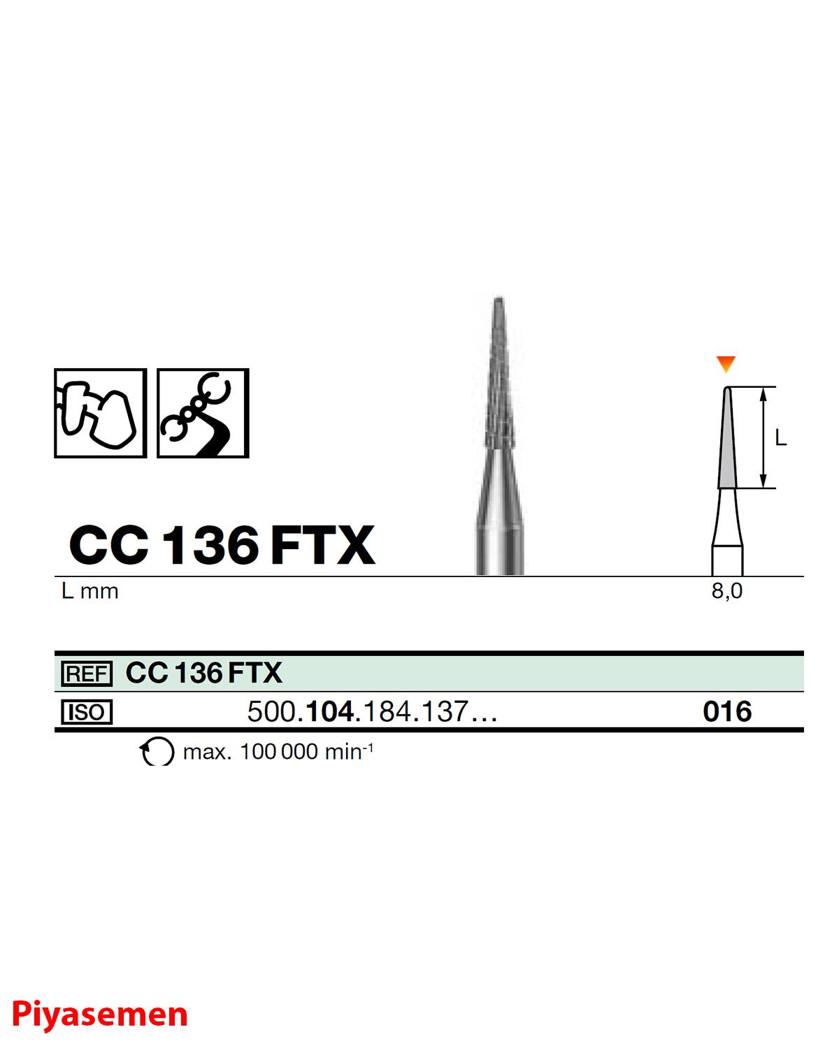 HBCC136 Piyesemen Tungsten Karbit Yuvarlak Bitim Konik, Laboratuvar Frez